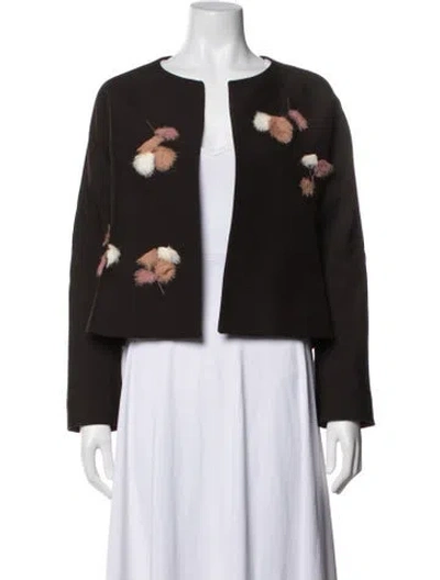Pre-owned Marni Wool Patterned Jacket In Brown