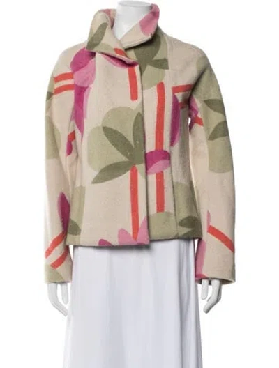 Pre-owned Marni Wool Patterned Jacket In Neutrals
