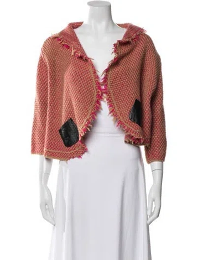 Pre-owned Marni Wool Patterned Jacket In Pink