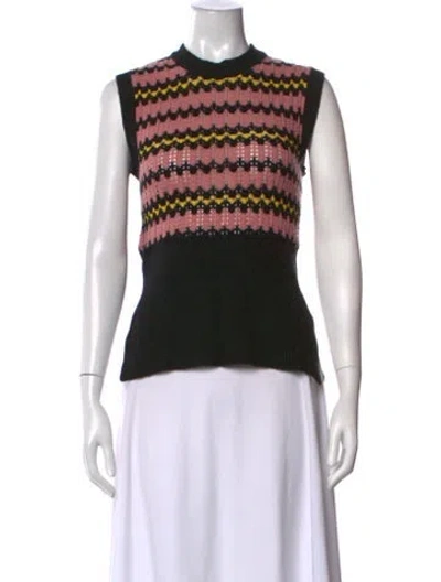Pre-owned Marni Wool Patterned Sweater In Black