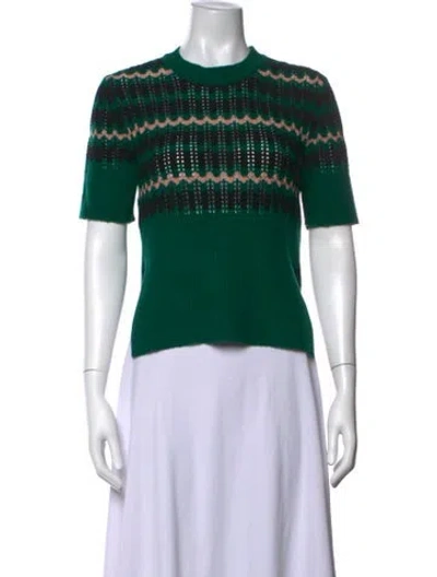 Pre-owned Marni Wool Patterned Sweater In Green