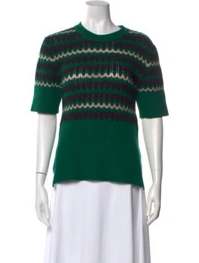 Pre-owned Marni Wool Patterned Sweater In Green