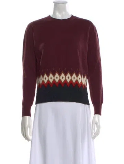 Pre-owned Marni Wool Patterned Sweater In Purple