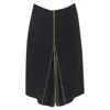 Marni Wool Piping Vent Knitee Skirt In Black
