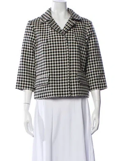 Pre-owned Marni Wool Plaid Print Blazer In Multi