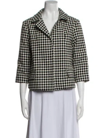 Pre-owned Marni Wool Plaid Print Blazer In Multi