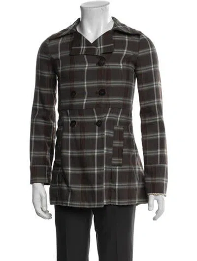 Pre-owned Marni Wool Plaid Print Blazer In Multi