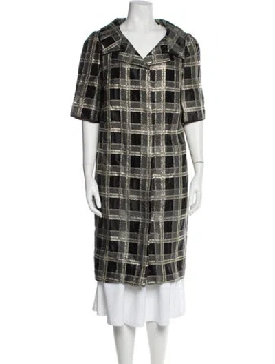 Pre-owned Marni Wool Plaid Print Coat