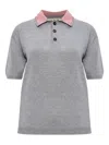 Marni Wool Polo Shirt With Velvet Collar Clothing