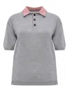 Marni Wool Polo Shirt With Velvet Collar Clothing