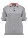 Marni Wool Polo Shirt With Velvet Collar