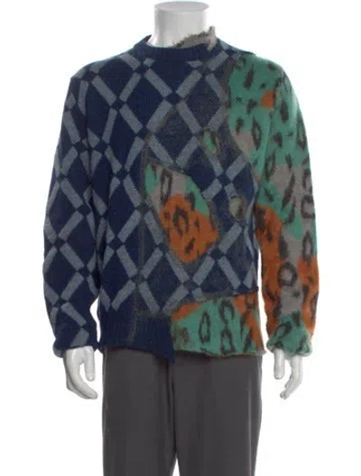 Pre-owned Marni Wool Printed Pullover In Blue