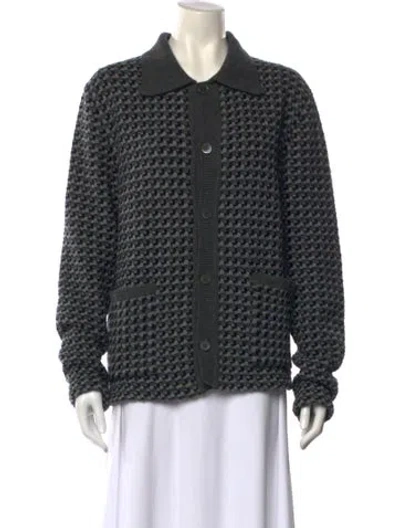 Pre-owned Marni Wool Printed Sweater In Black
