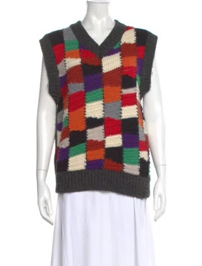 Pre-owned Marni Wool Printed Sweater In Multi
