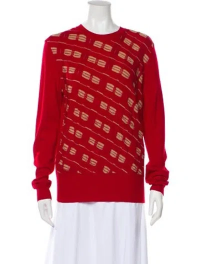 Pre-owned Marni Wool Printed Sweater In Red