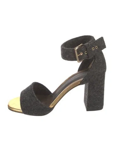 Pre-owned Marni Wool Sandals In Gray