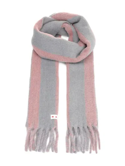 Marni Les Deux Wool Scarf In Black