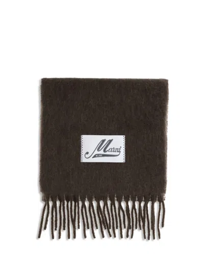 Marni Wool Scarf In Black