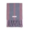 Marni Wool Scarf Striped Pattern In Blue