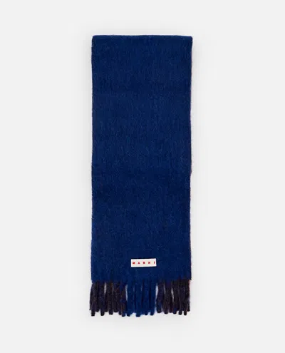 Marni Wool Scarf In Blue