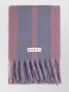 Marni Wool Scarf Striped Pattern In Pink