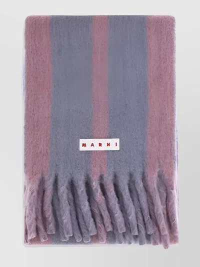 Marni Wool Scarf Striped Pattern In Pink