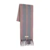 Marni Wool Scarf With Alternating Stripes In Gray