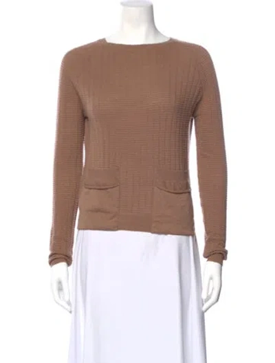 Pre-owned Marni Wool Scoop Neck Sweater In Neutral