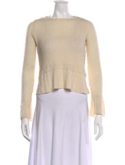 Pre-owned Marni Wool Scoop Neck Sweater In Neutral
