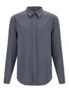 Marni Wool Shirt With Button-down Collar And Pocket In Gray