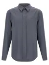 Marni Wool Shirt With Button-down Collar And Pocket In Gray