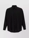 Marni Cool Wool Shirt With Contrast Stitching Shirt And Blouse Black In Black