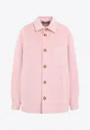 Marni Wool And Mohair-blend Jacket In Pink