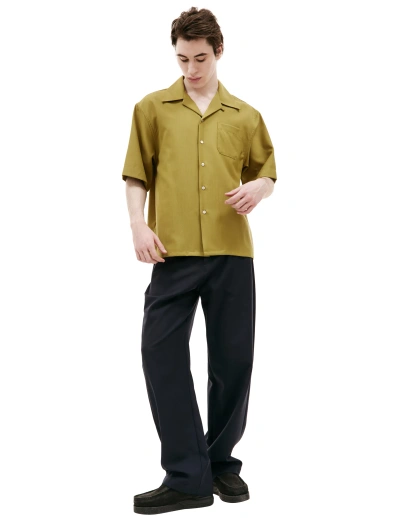 Marni Wool Short Sleeves Shirt In Yellow