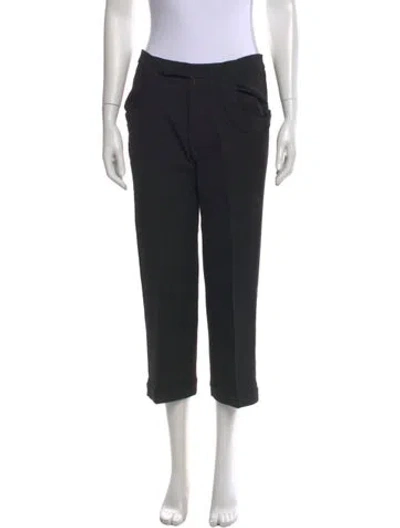 Pre-owned Marni Wool Straight Leg Pants In Black