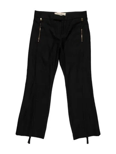 Pre-owned Marni Wool Straight Leg Pants In Black