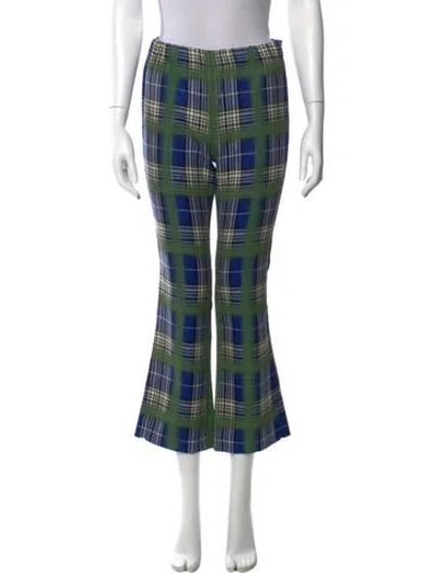 Pre-owned Marni Wool Straight Leg Pants In Blue