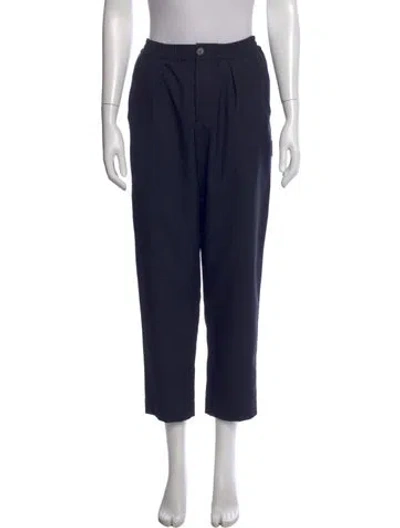 Pre-owned Marni Wool Straight Leg Pants In Blue