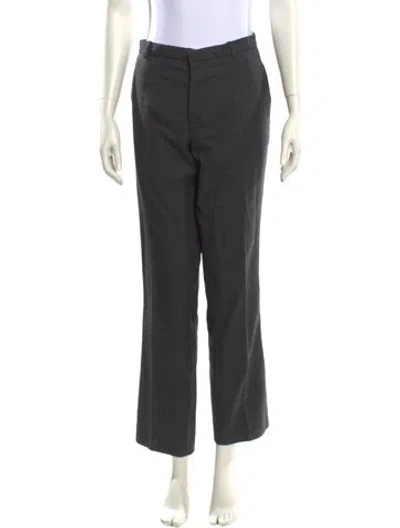 Pre-owned Marni Wool Straight Leg Pants In Gray