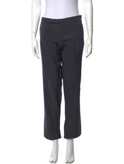 Pre-owned Marni Wool Straight Leg Pants In Grey