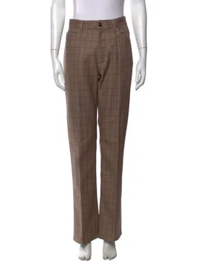 Pre-owned Marni Wool Straight Leg Pants In Neutrals