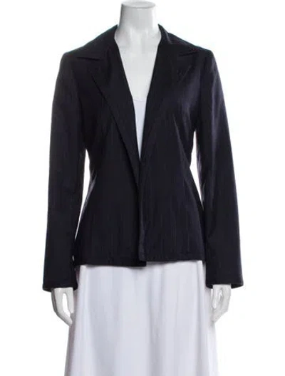Pre-owned Marni Wool Striped Blazer In Blue