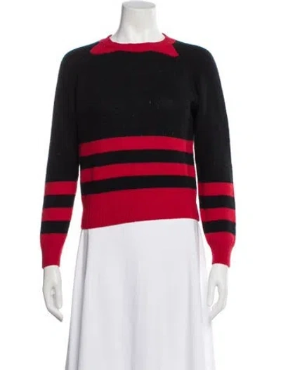Pre-owned Marni Wool Striped Sweater In Black