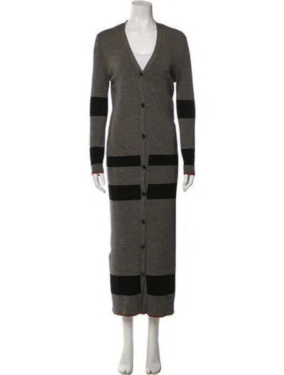 Pre-owned Marni Wool Striped Sweater In Black