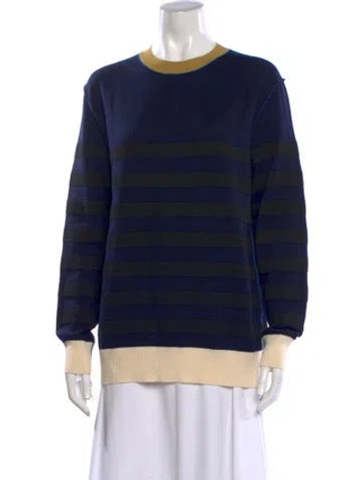 Pre-owned Marni Wool Striped Sweater In Blue