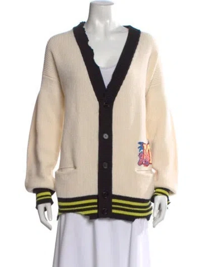 Pre-owned Marni Wool Striped Sweater In Neutral