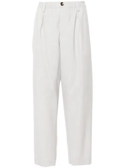 Marni Wool Tapered Trousers In Multicolor