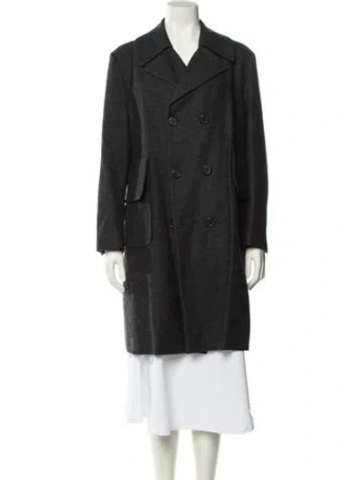 Pre-owned Marni Wool Trench Coat In Gray
