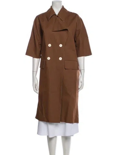 Pre-owned Marni Wool Trench Coat In Green