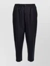 Marni Wool Trousers With Elastic Waistband And Tapered Leg